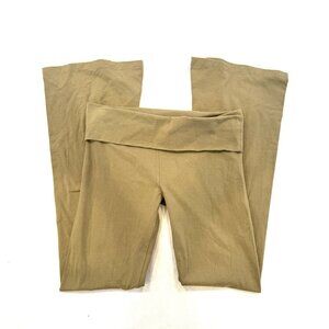 3/$30 📦 Y2K VS PINK Olive Green Size Medium Foldover Yoga Pants Flare Leggings